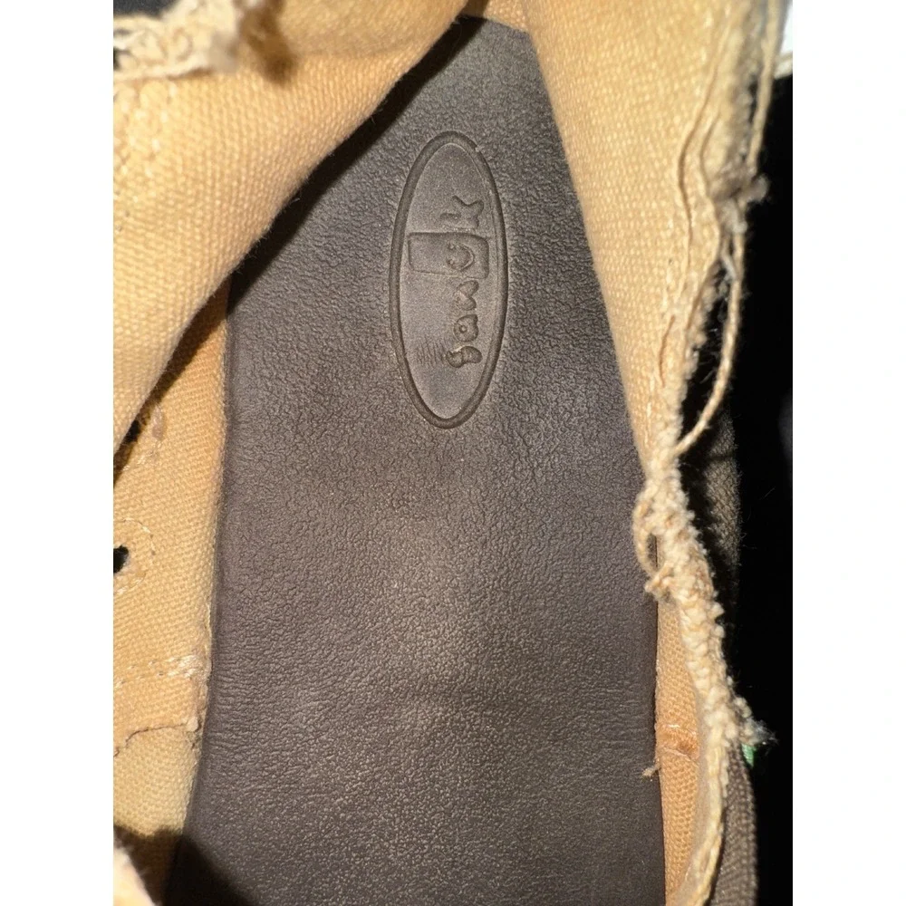 Sanuk Sidewalk Surfer Canvas Slip On Loafers Frayed Casual Shoes Brown Men's 10